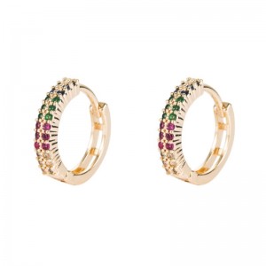 كوريا الجنوبية Dongdaemun نحاس المجوهرات أقراط الزركون أقراط الأوروبية والأمريكية اكسسوارات الأزياء عبر الحدود من أقراط مطلية بالذهب بالجملة